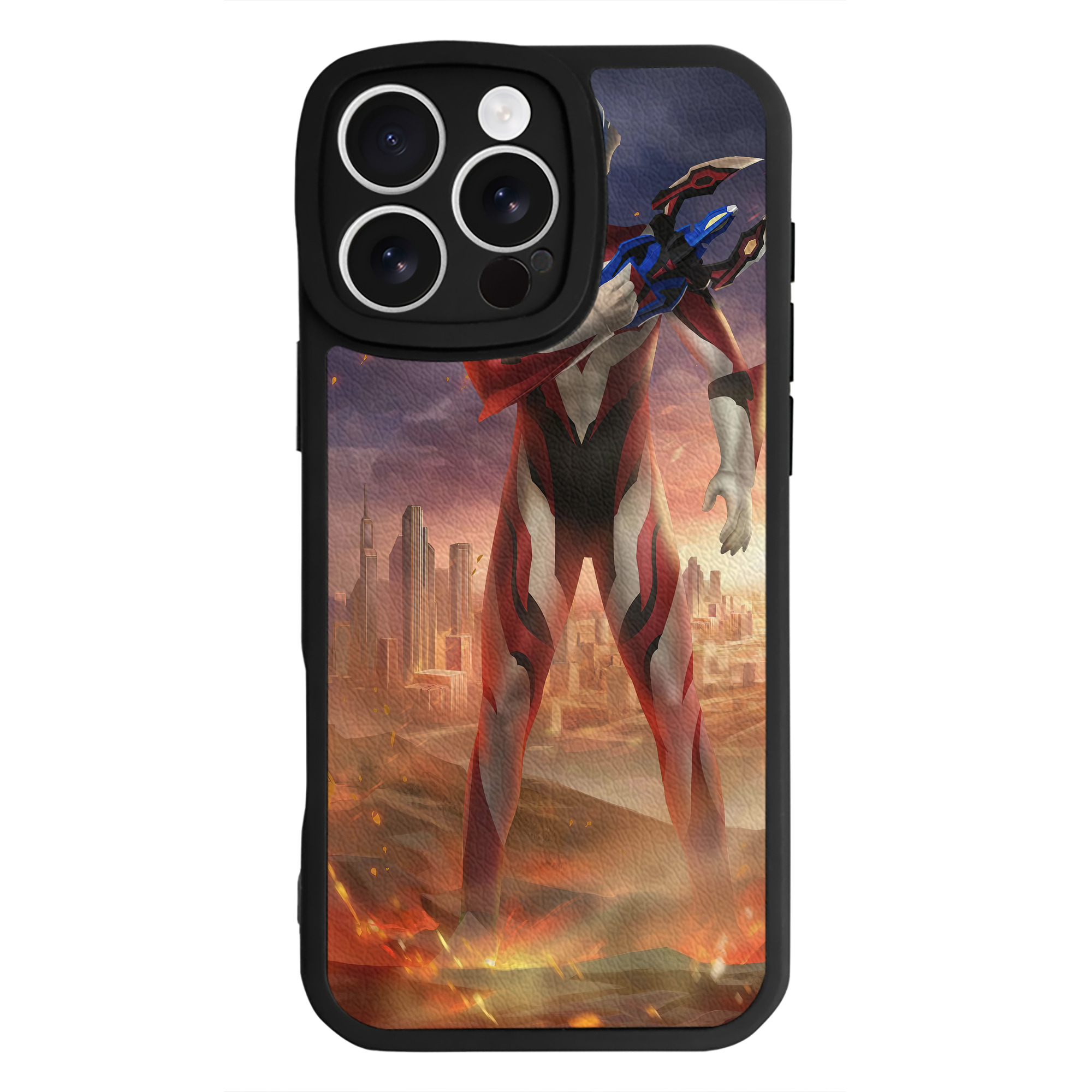 （画像用） ウルトラマン Ultraman 【iPhone 16シリーズ対応】シリコンスマホケース（レザー調） 材質：シリコン